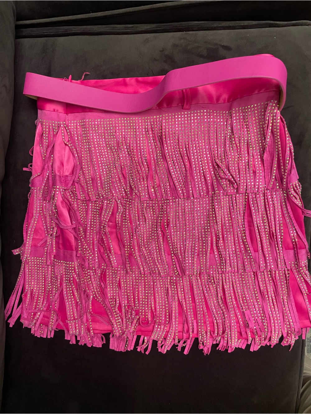 NWT Tiered Rhinestone Mini Skirt - Picture 9 of 9